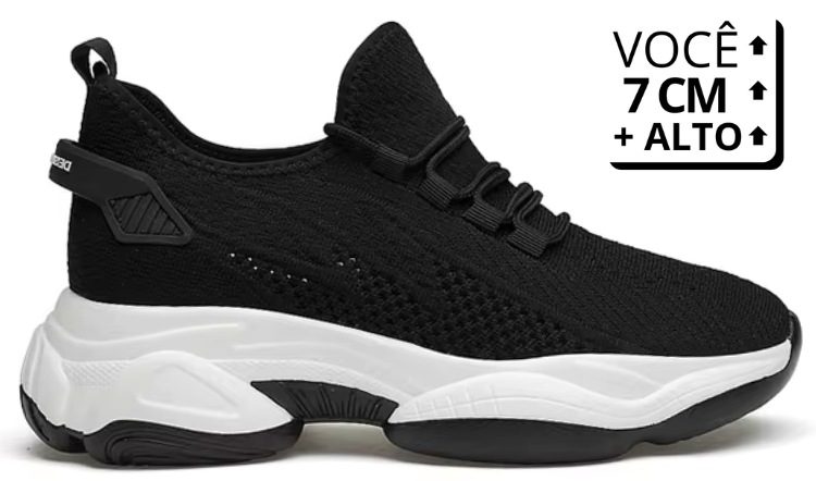 Tênis Casual Gravix - Aumenta Altura 7cm - 'Black'