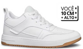 Tênis Casual Altro Boost - Aumenta Altura 10cm - Couro - Branco
