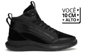 Tênis Casual Shadowlift - Aumenta Altura 10cm - "Black"