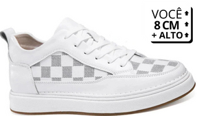 Tênis Casual Urban lift - Aumenta Altura 8cm 'White'