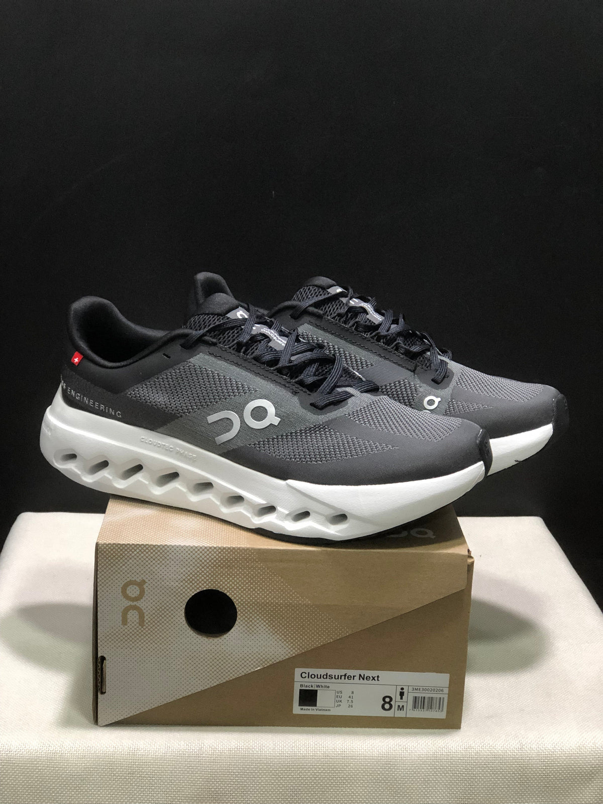 On Cloudsurfer Next 'Black- Sole White'