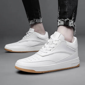 Tênis Casual Altro Boost - Aumenta Altura 10cm - Couro - Branco